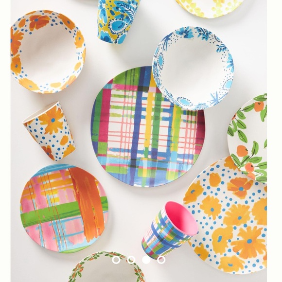 Anthropologie Vera for Anthropologie Perennial Bamboo Melamine Dinner Plate - Picture 4 of 4